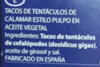 Tentacles Squid Pieces In Vegetable Oil