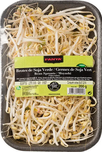 Brotes de soja verde