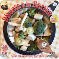Directo a la sartén setas de cultivo con puerro y brócoli