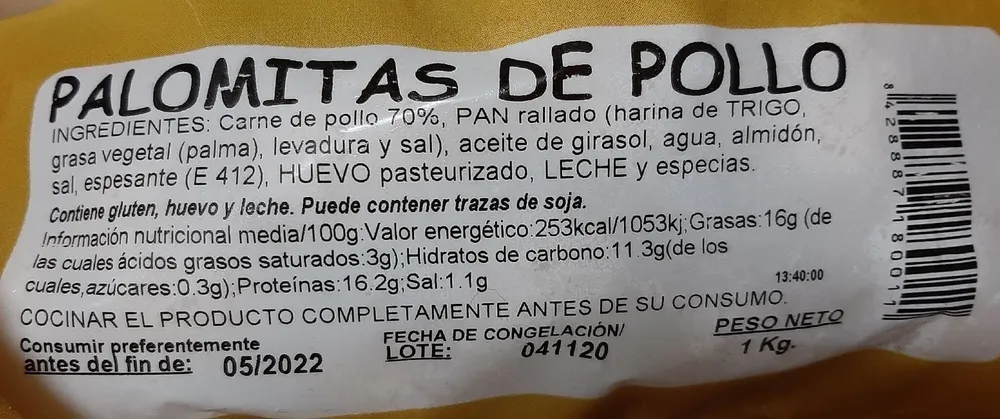 Palomitas de pollo