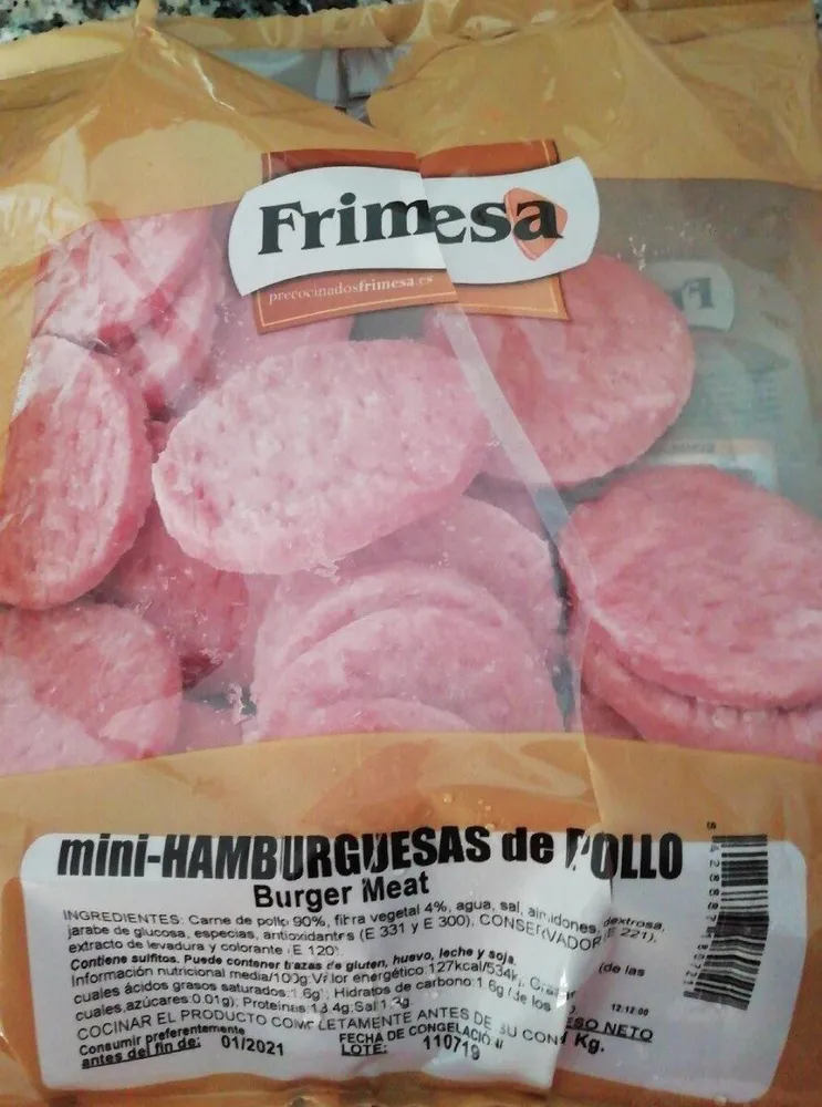 Mini hamburguesas de pollo