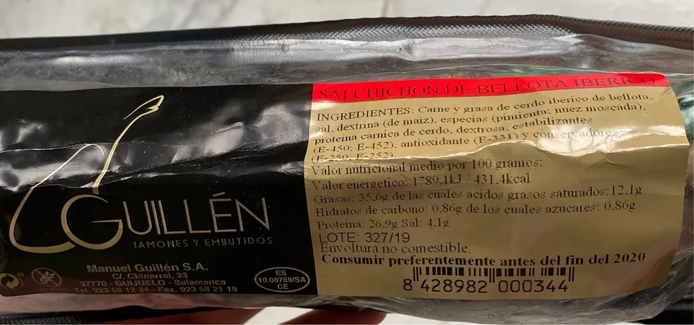 Salchichon de bellota iberico