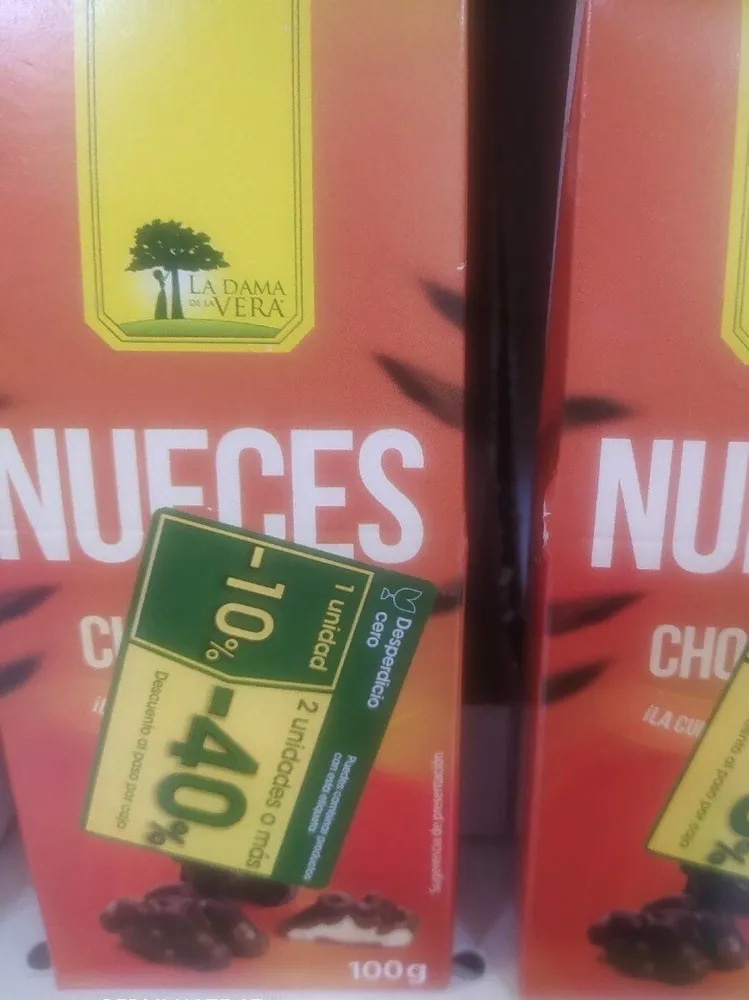 Nueces con chocolate