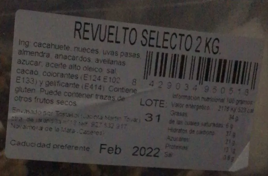 Revuelto selecto 2kg