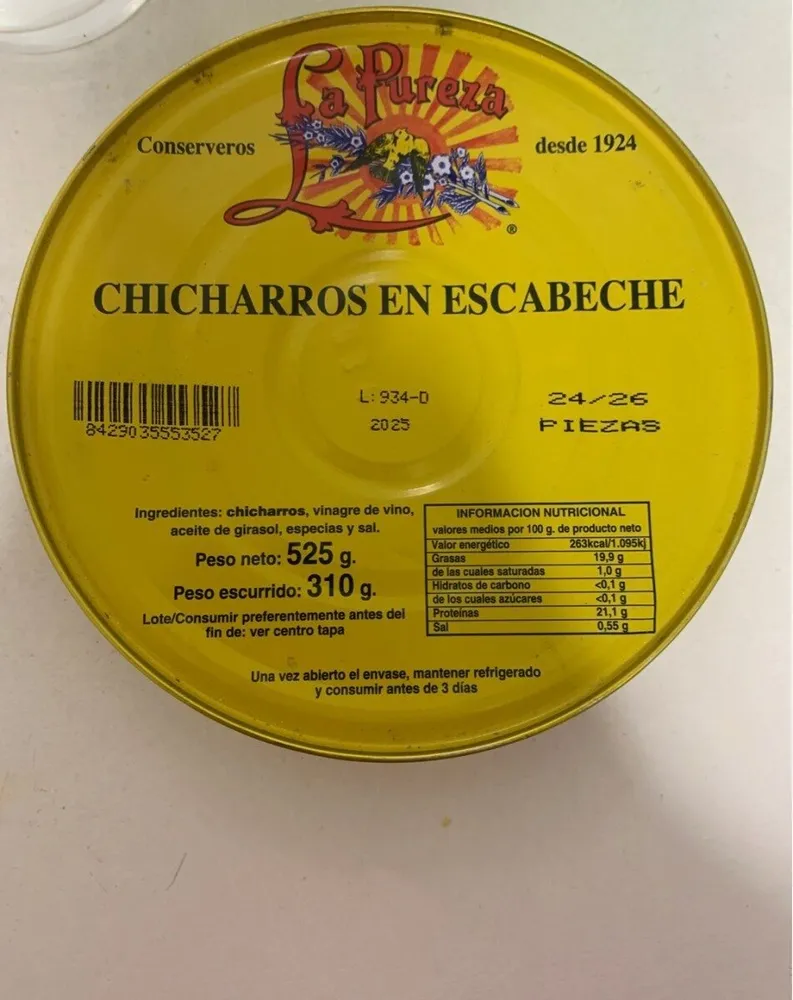 Chicarros en escabeche