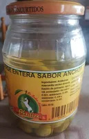Aceituna verde entera sabor anchoa