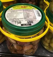 Aceitunas rayadas aliñadas