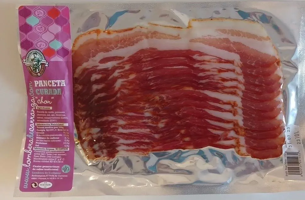 Panceta curada 'chon'