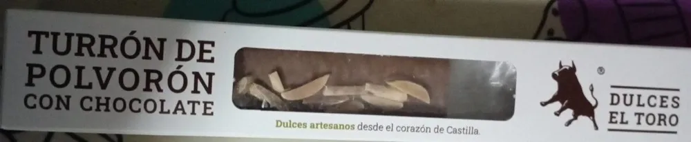 Turrón de polvorón de chocolate