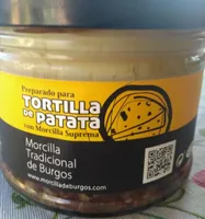 Preparado de tortilla de patata con morcilla suprema
