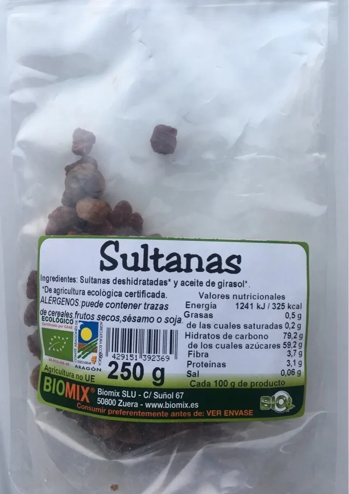 Pasas sultanas