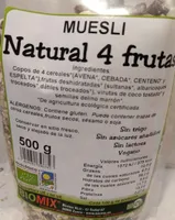 Muesli natural 4 frutas