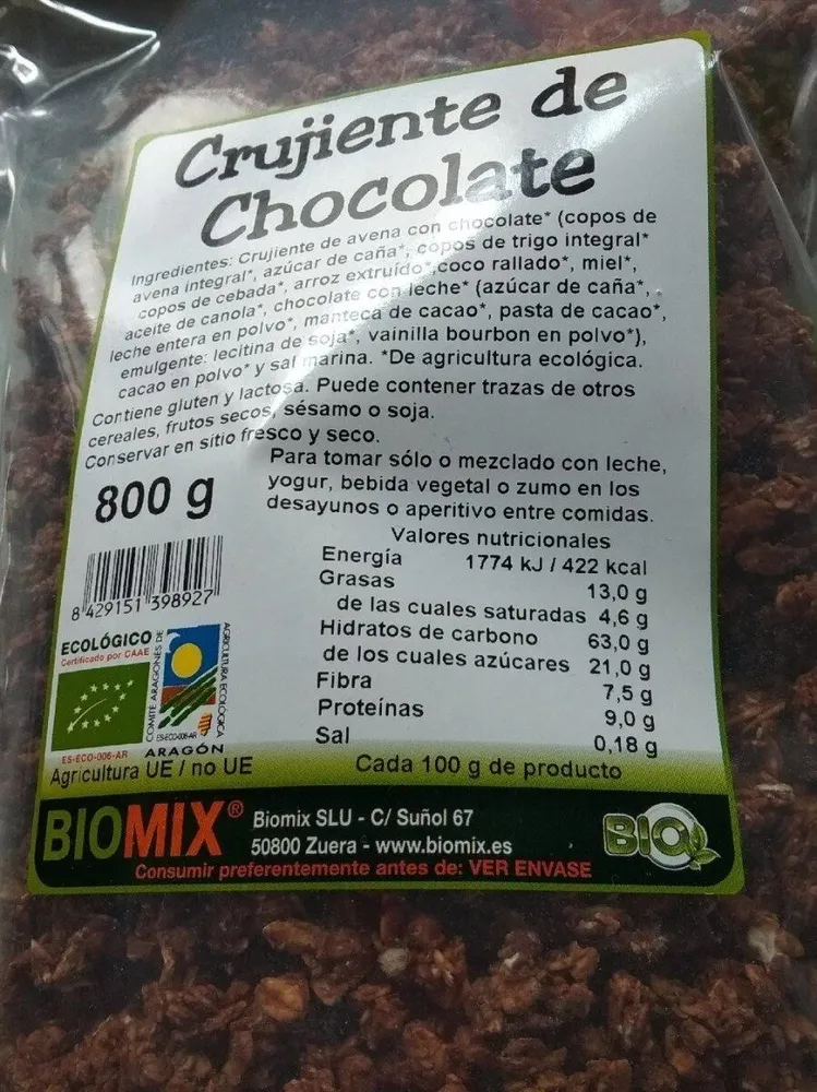 Crujiente de chocolate
