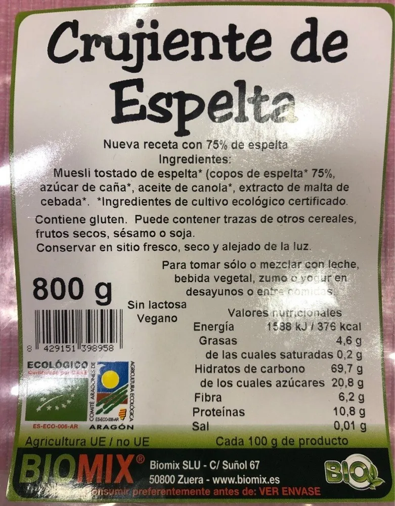 Crujiente de Espelta