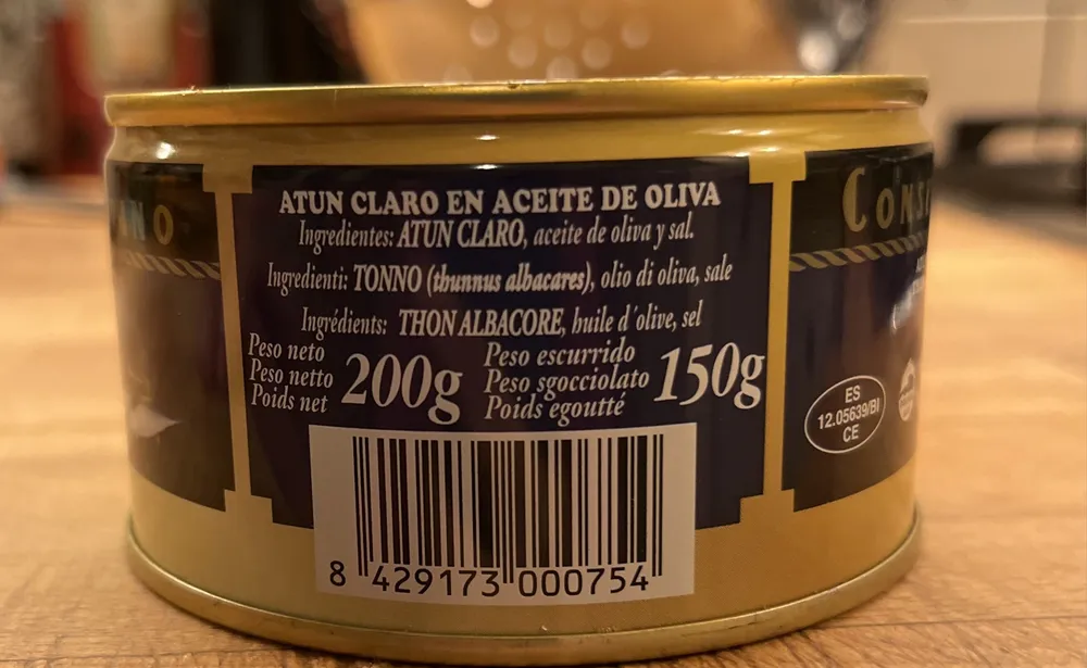 Atún claro en aceite de oliva