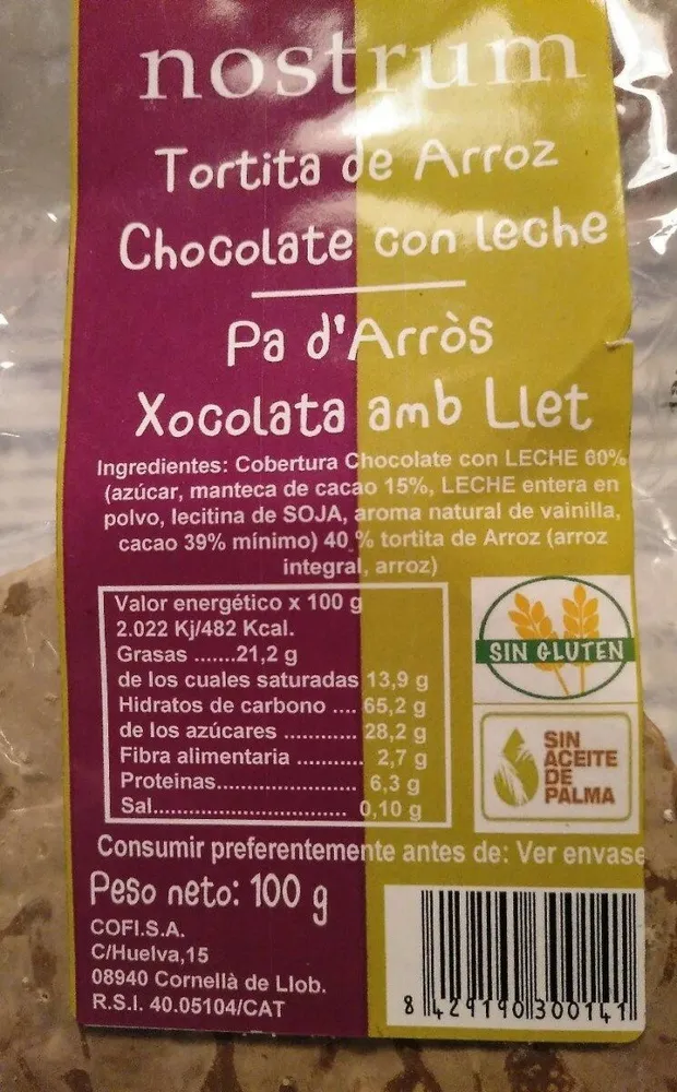 Tortita arroz