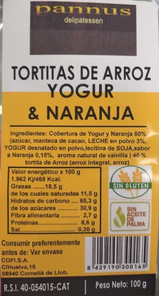 Galletas arroz y yogurth