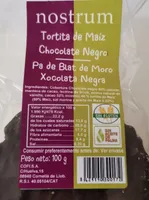 Tortita de maíz con chocolate negro