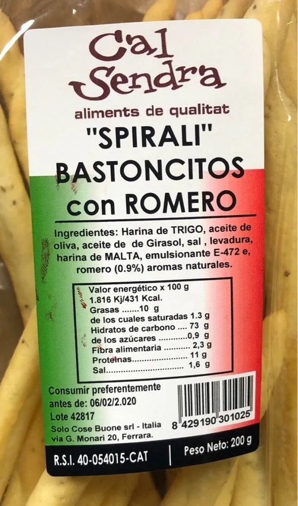 "Spirali" Bastoncitos com Romero
