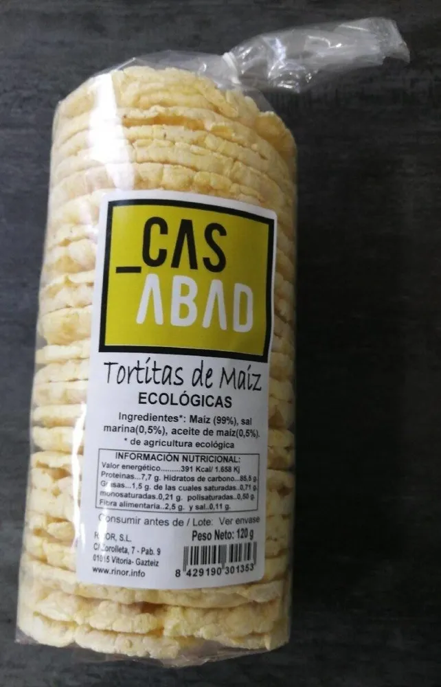 Tortitas de maiz ecologicas