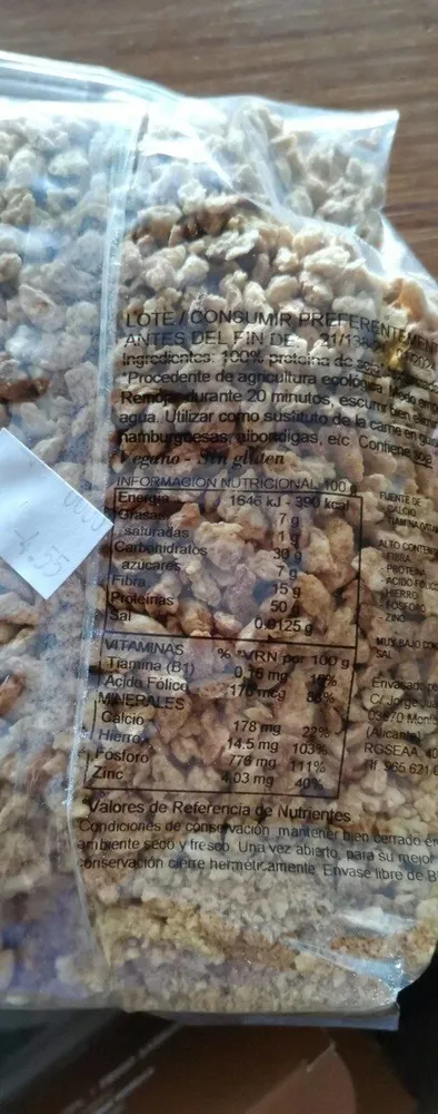Proteína de soja texturizada