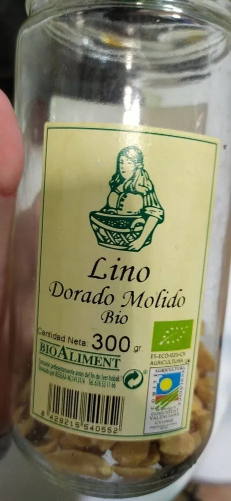 Lino dorado molido