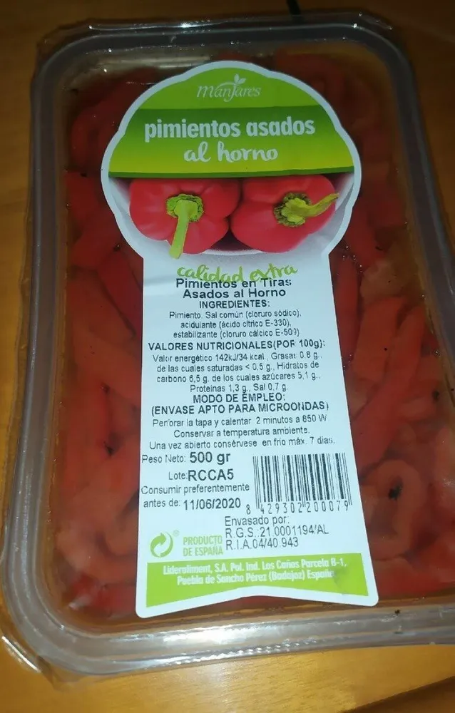 Pimientos asados al horno