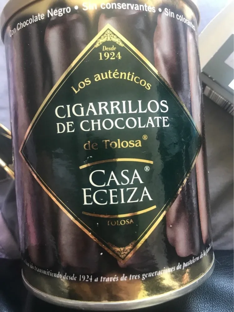 Cigarrillos de chocolate