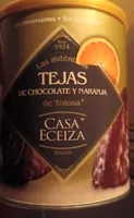 Tejas de chocolate y naranja de Tolosa
