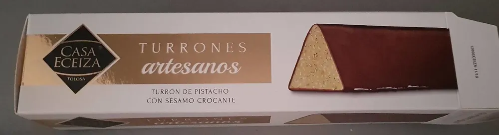 Turrón de pistacho con sesamo