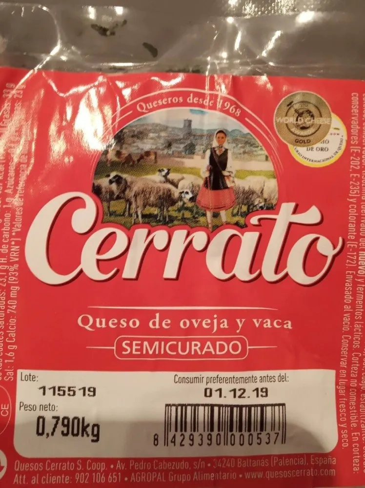 Queso semicurado (oveja y vaca)