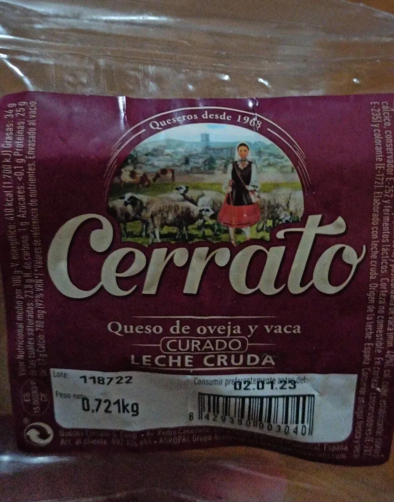 Queso de oveja y vaca curado