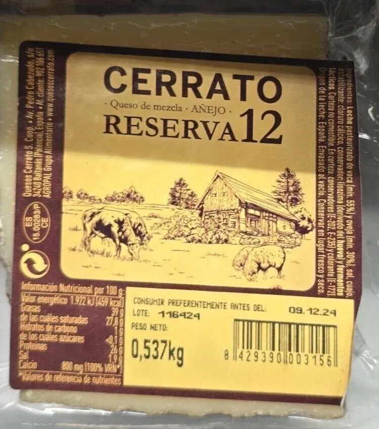Cerrato Queso de Oveja Reserva 12