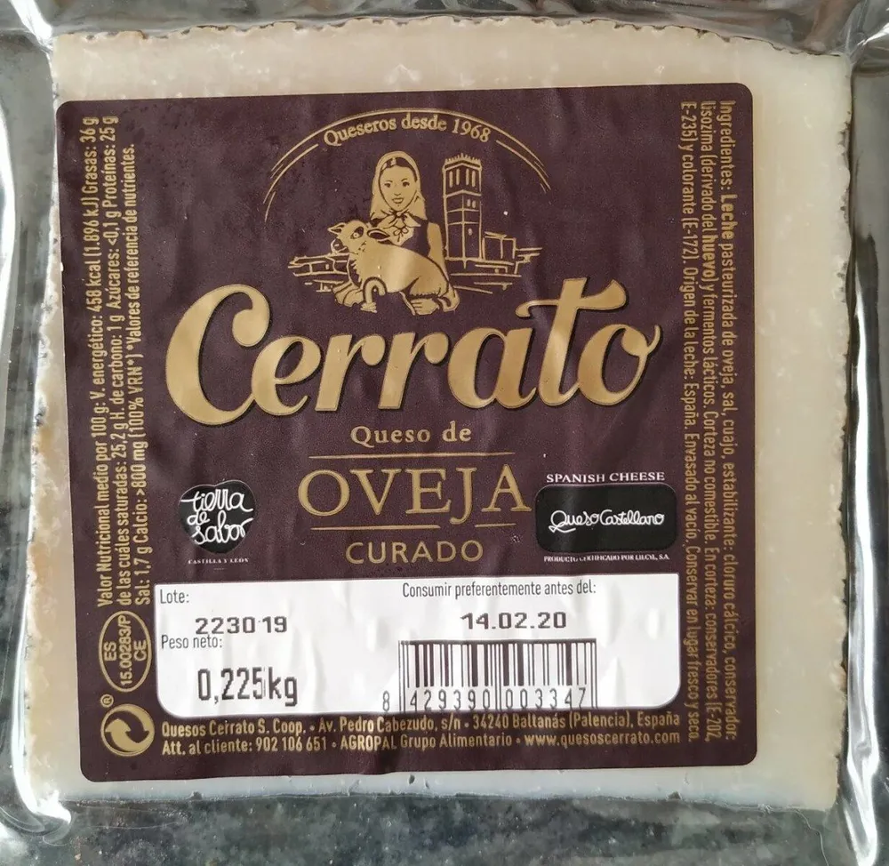Queso de oveja curado