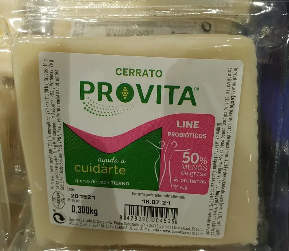 Queso provita line probióticos