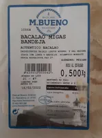 Bacalao migas bandeja