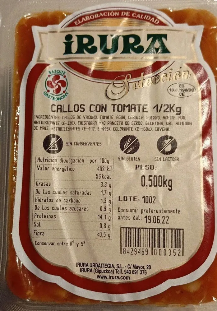 Callos con tomate