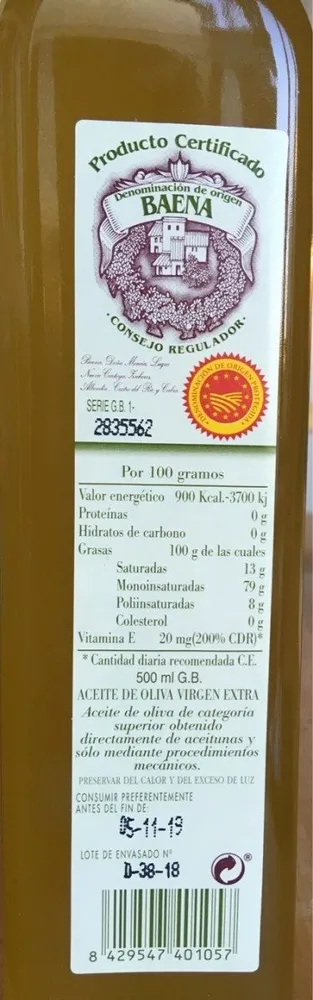 Aceite de oliva virgen extra