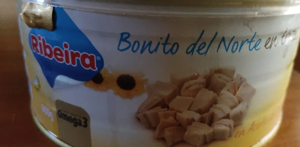 Bonito del norte en trozos