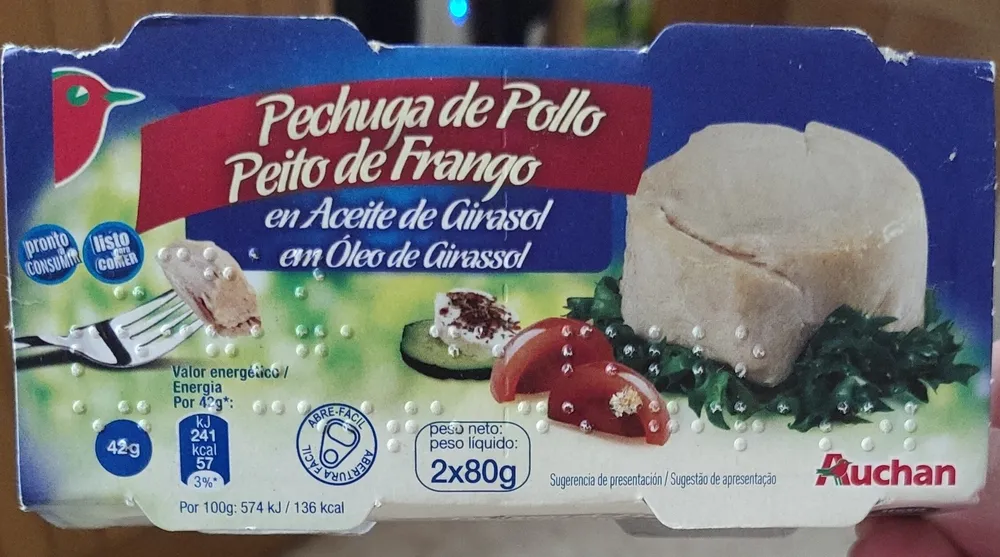 Pechuga de pollo en aceite de girasol