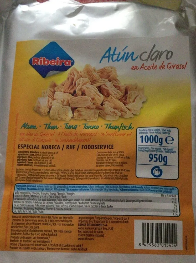 Atún claro en aceite de girasol
