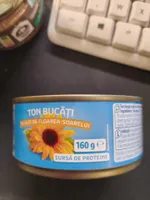 Ton bucăți în ulei de floarea-soarelui