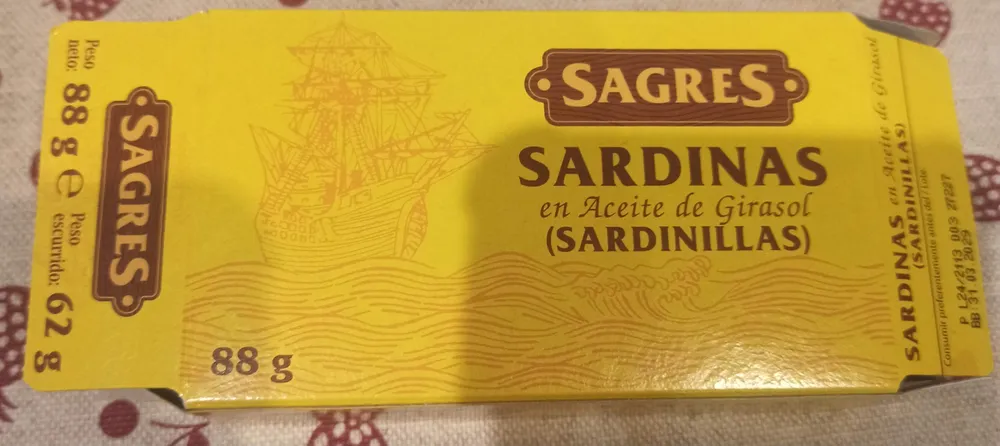 sardinas en aceite de girasol