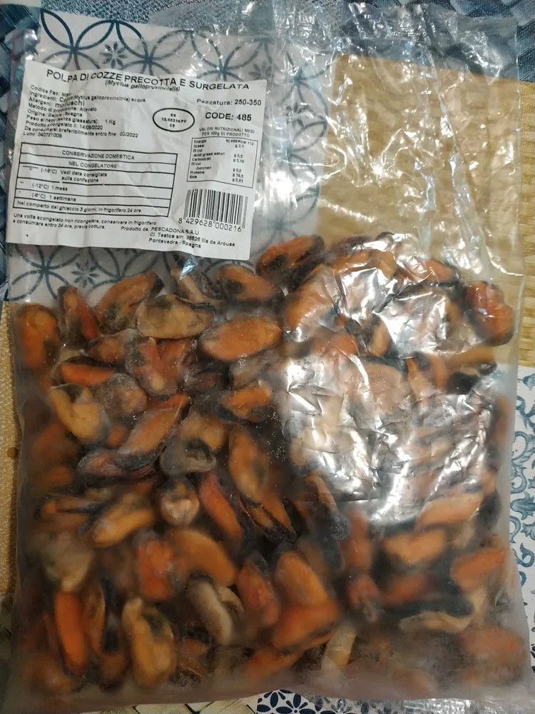 Polpa di cozze precotta e surgelata