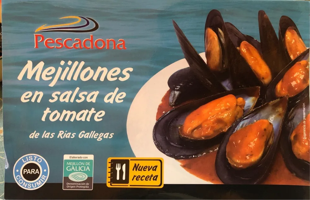 Mejillones en salsa de tomate de las Rías Gallegas