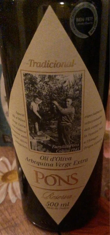 Oli d’Oliva Arbequina Verge Extra