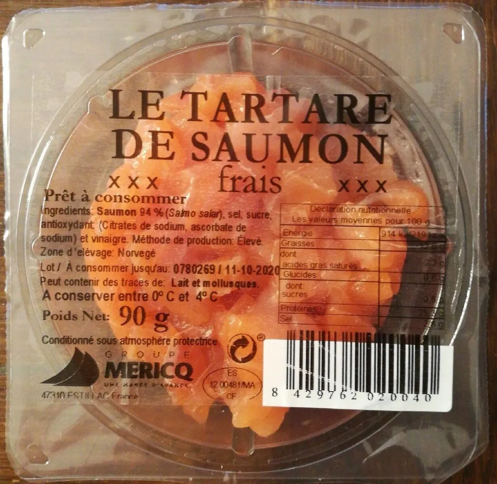 La tartare de saumon frais