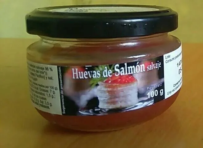 Huevas de salmón salvaje