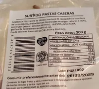 Surtido pastas caseras