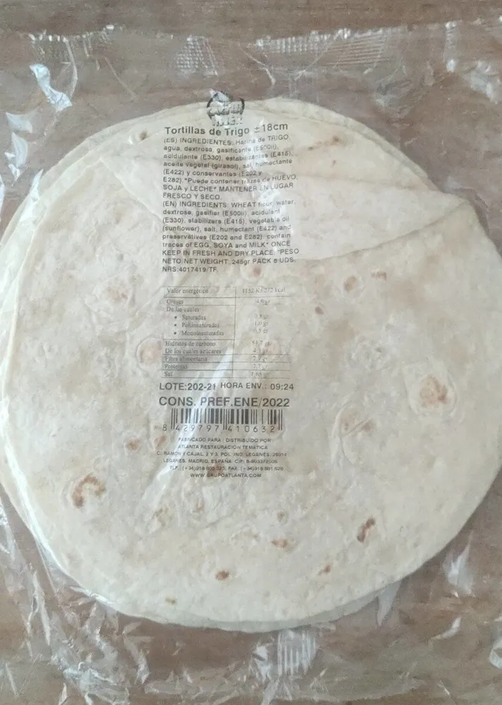 Tortillas de Trigo